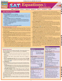 Sat Equations &amp; Answers (Quickstudy: Academic) de Inc. BarCharts - 2010-05-31