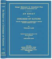 An Essay on a Congress of Nations for the Adjustment of International Disputes