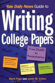 Yale Daily News Guide To Writing College Papers