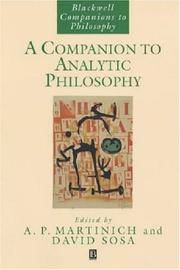 A Companion To Analytic Philosophy - Used Books