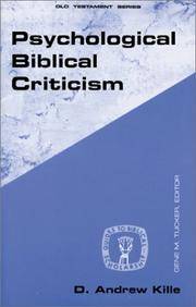 Psychological Biblical Criticism (Guides to Biblical Scholarship Old Testament Series) (Old...
