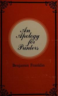 Apology for Printers de Benjamin Franklin - 1973-06