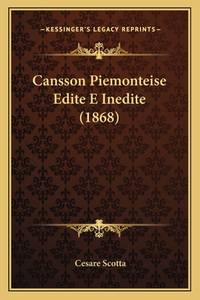 Cansson Piemonteise Edite E Inedite (1868)