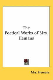 image of The Poetical Works of Mrs. Hemans