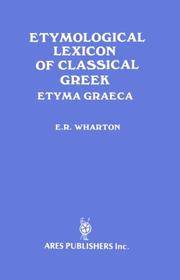 Etymological Lexicon of Classical Greek; etyma Graeca