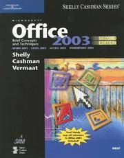 image of Microsoft Office 2003: Brief Concepts and Techniques (Shelly Cashman Series)
