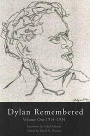 cover of Dylan Remembered: Volume One 1914-1934