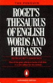Roget's Thesaurus of English Words and Phrases