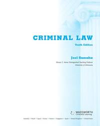 cover of Criminal Law