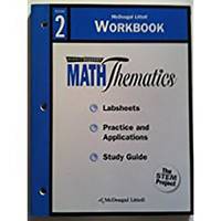 Maththematics, Grades 7-8 Workbook Book 2: McDougal Littell Maththematics (Math Thematics 1998-2002)