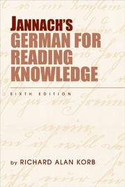 Jannach's German For Reading Knowledge