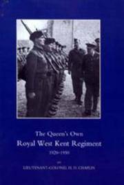 THE QUEEN'S OWN ROYAL WEST KENT REGIMENT 1920-1950