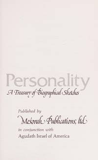 The Torah Personality: A Treasury of Biographical Sketches