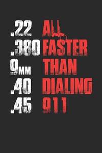 ALL FASTER THAN DIALING 911: 2nd Amendment Gun Rights Notebook (6x9)