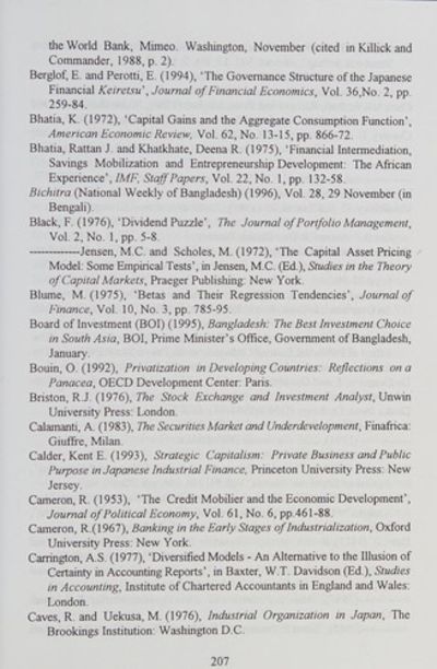 Capital Markets and Institutions in Bangladesh: Some Implications of Japanese Experience.