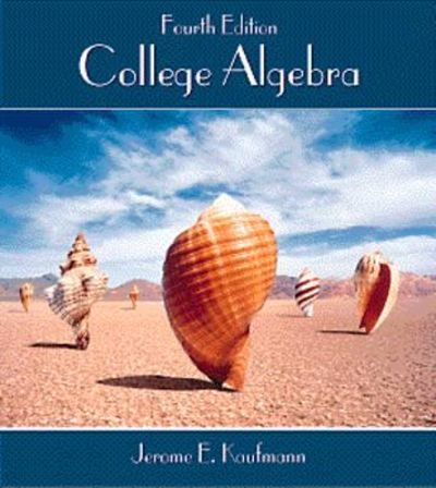 College Algebra by Kaufmann, Jerome E | Hardcover | 1998-08