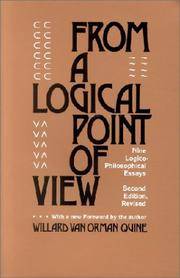 From a Logical Point of View: Nine Logico-Philosophical Essays, Second Revised Edition