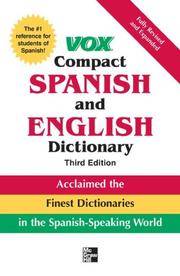 image of VOX COMPACT SPANISH AND ENGLISH DICTIONARY