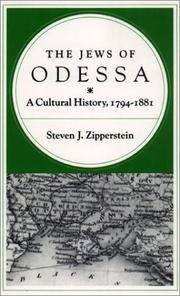 The Jews of Odessa: A Cultural History, 1794-1881 (Review Copy)