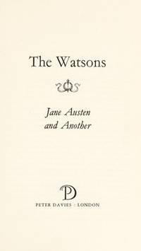 The Watsons [SIGNED] by Jane Austen / [Richard Adams] - 1977