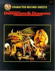 CHARACTER RECORD SHEETS (Advanced Dungeons and Dragons 2nd Edition Accessory)