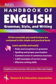 REA's Handbook of English Grammar, Style, and Writing (Language Learning)