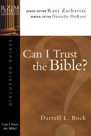 image of Can I Trust the Bible? (RZIM Critical Questions Discussion Guides)