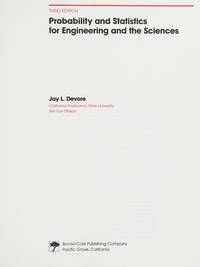 Probability and statistics for engineering and the sciences