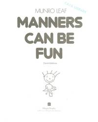 Manners Can Be Fun by Leaf, Munro - 1985T