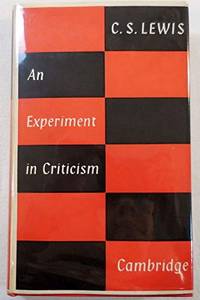 cover of An Experiment in Criticism