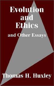 cover of Evolution and Ethics and Other Essays