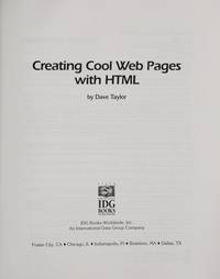 Creating Cool Web Pages With Html/Book and Disk