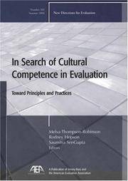 In Search Of Cultural Competence In Evaluation