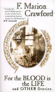 For the Blood is the Life and Other Stories by F. Marion Crawford - Paperback - No Edition Stated - 1996 - from Long Beach Books Inc. (SKU: 012429)