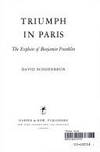Triumph in Paris: The Exploits of Benjamin Franklin. by David SCHOENBRUN - First Edition - 1976 - from Jeff Weber Rare Books (SKU: BL1885)