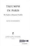 Triumph in Paris : The Exploits of Benjamin Franklin by David Schoenbrun - 1976