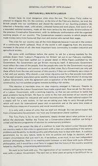 British General Election Manifestos, 1900-74