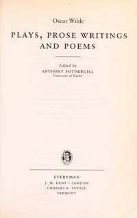 image of Plays, Prose Writings_Poems; Wilde (Everyman's Library (Paper))
