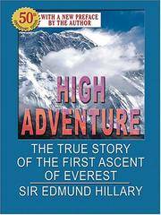 cover of High Adventure : The True Story of the First Ascent of Everest