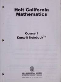 Holt Mathematics California: Assessment Resources With Answers Course 2