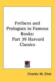 image of Prefaces and Prologues to Famous Books: Part 39 Harvard Classics
