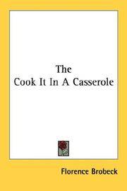 The Cook It In a Casserole