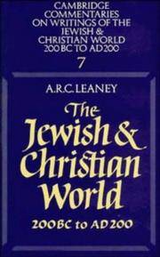 The Jewish and Christian World 200 BC to AD 200