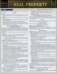 Real Property A Quickstudy Laminated Law Reference & Bar Exam Study Guide