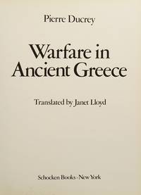 Warfare in Ancient Greece de Pierre Ducrey - 1986