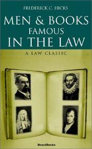 Men and Books Famous In the Law