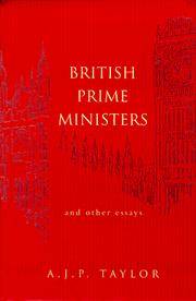 image of British Prime Ministers and Other Essays (Allen Lane History)