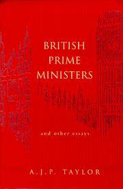 British Prime Ministers And Other Essays (Allen Lane History S.) Taylor, A.J.P.