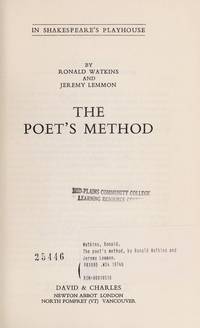 Poet's Method by Ronald Watkins - Hardcover - from Better World Books (SKU: GRP68335227)