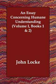 image of An Essay Concerning Humane Understanding (Volume I, Books 1_2)